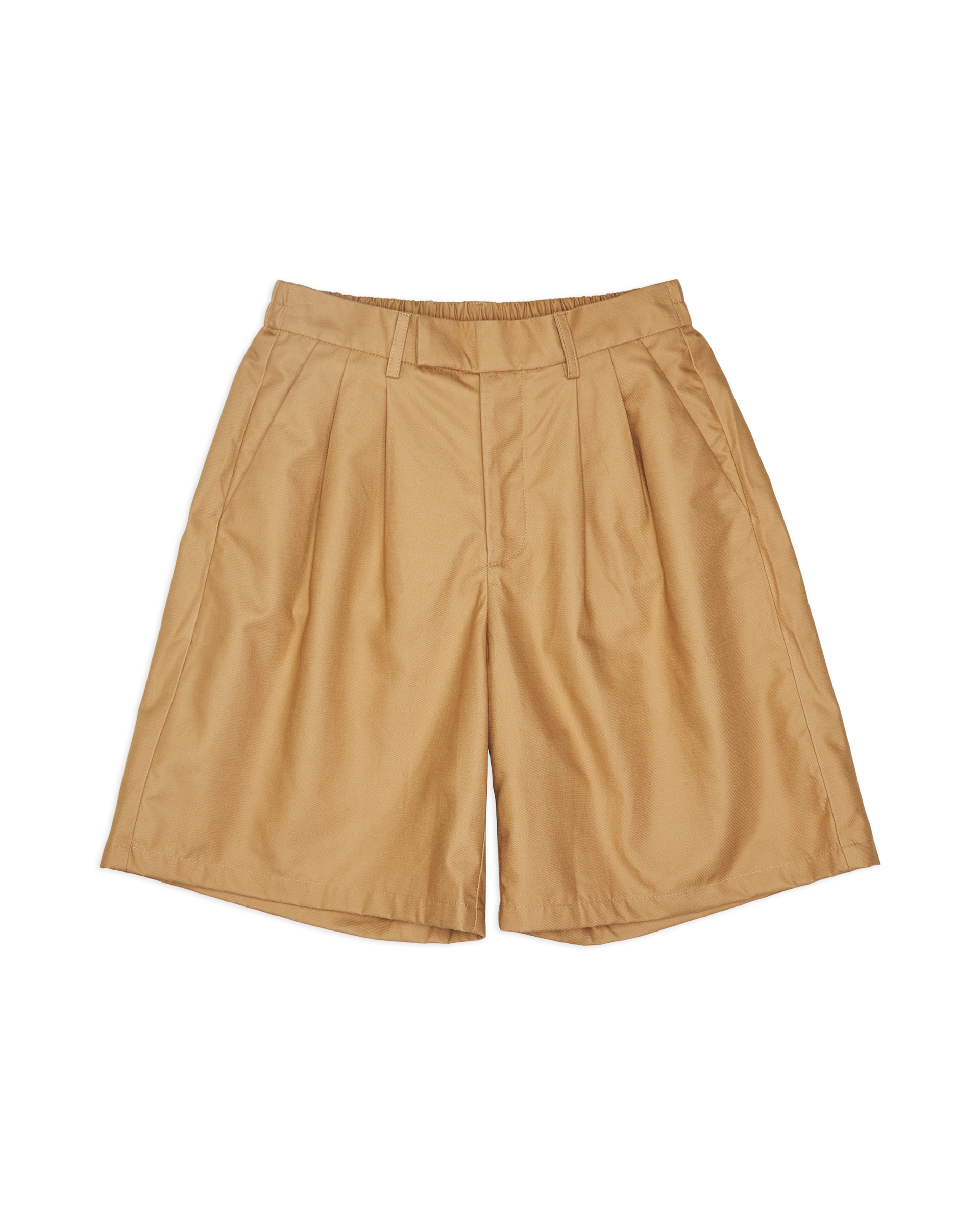 Unisex Tailored Elasticated Shorts Khaki