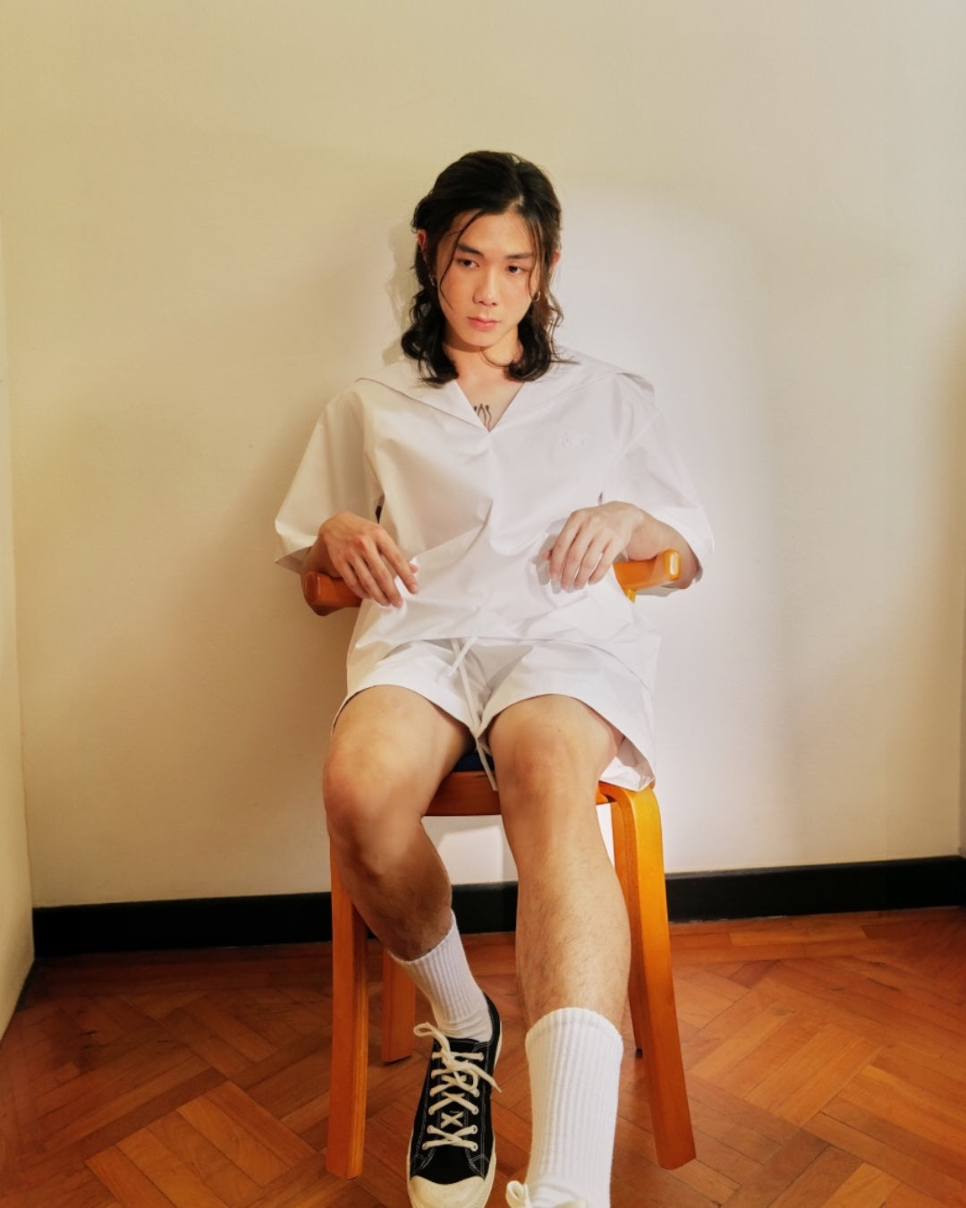 Men White Sailor Shirts