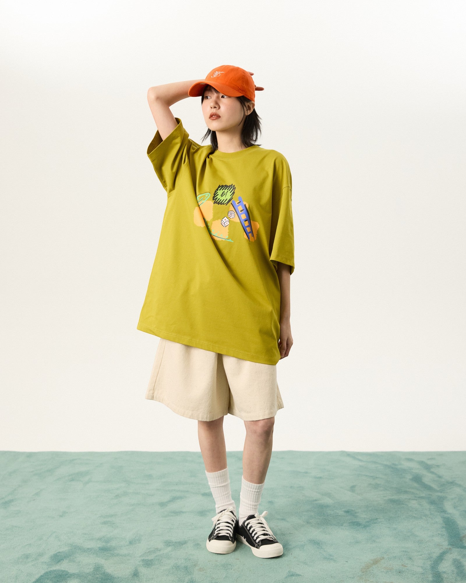 oversized t-shirt-UV protection-unisex-quality-green
