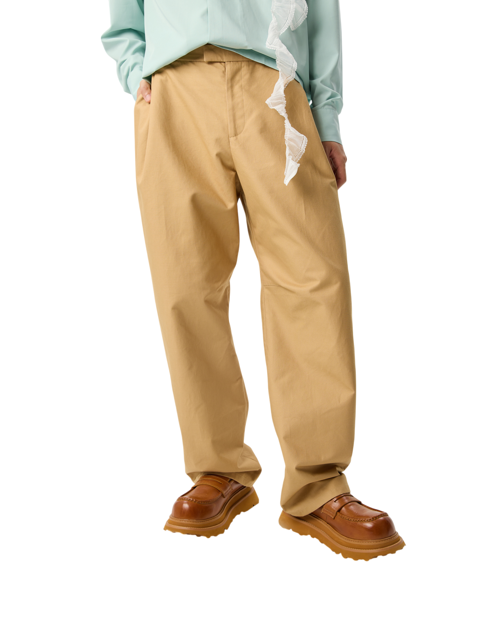 Men Carrot Long Pants Khaki