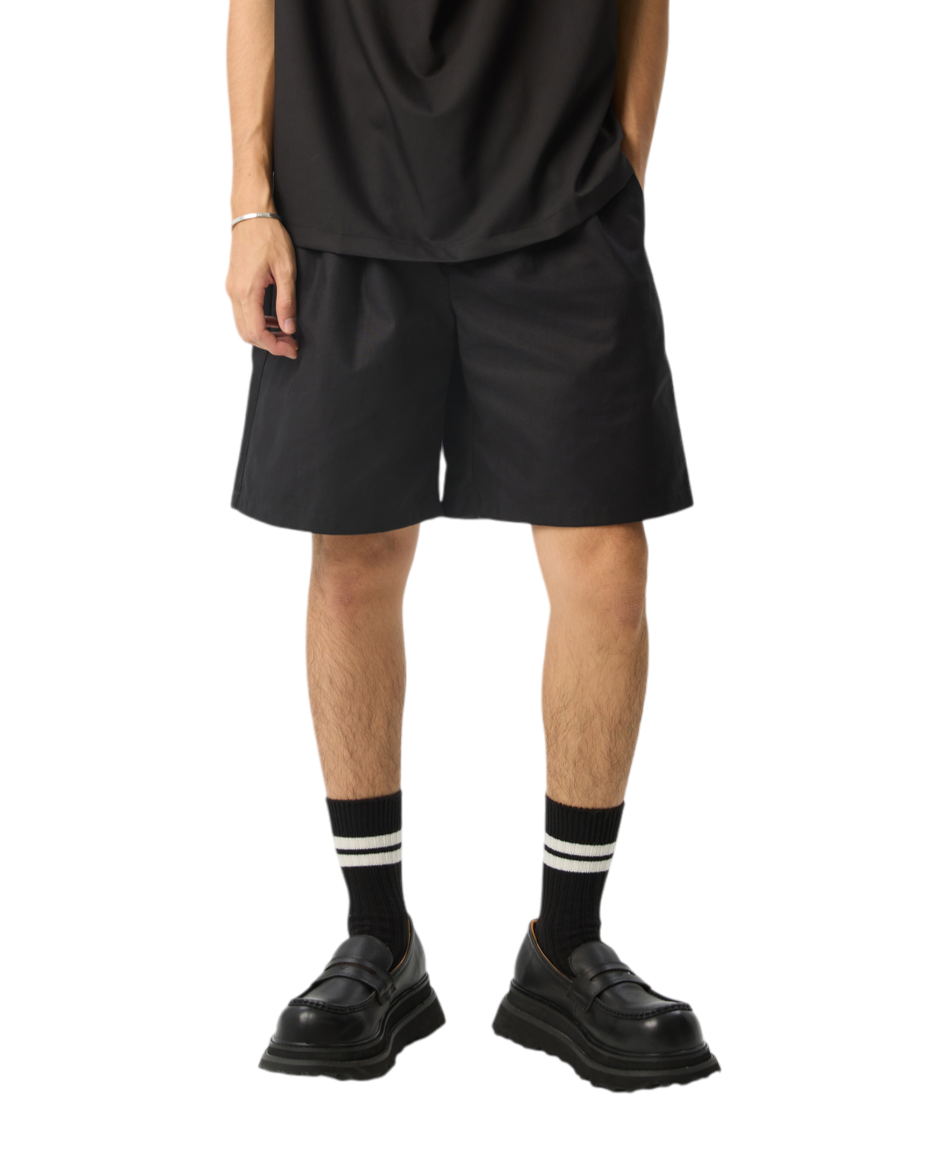Unisex Tailored Elasticated Shorts Black