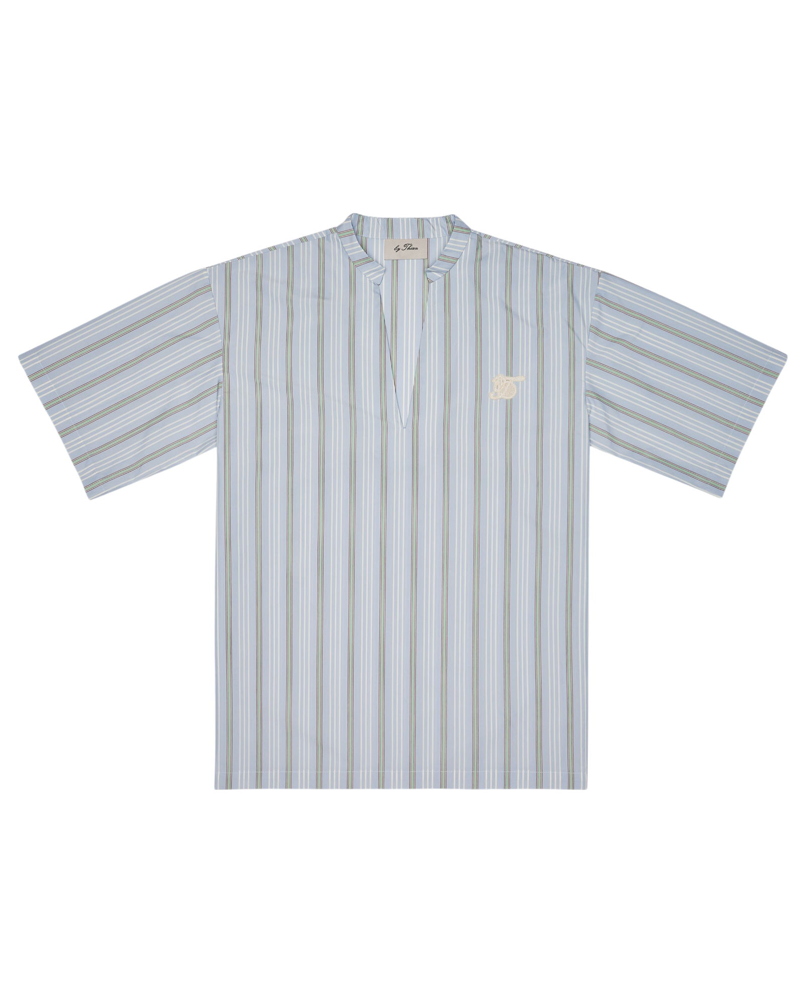 Unisex Stripy V Neck Shirt