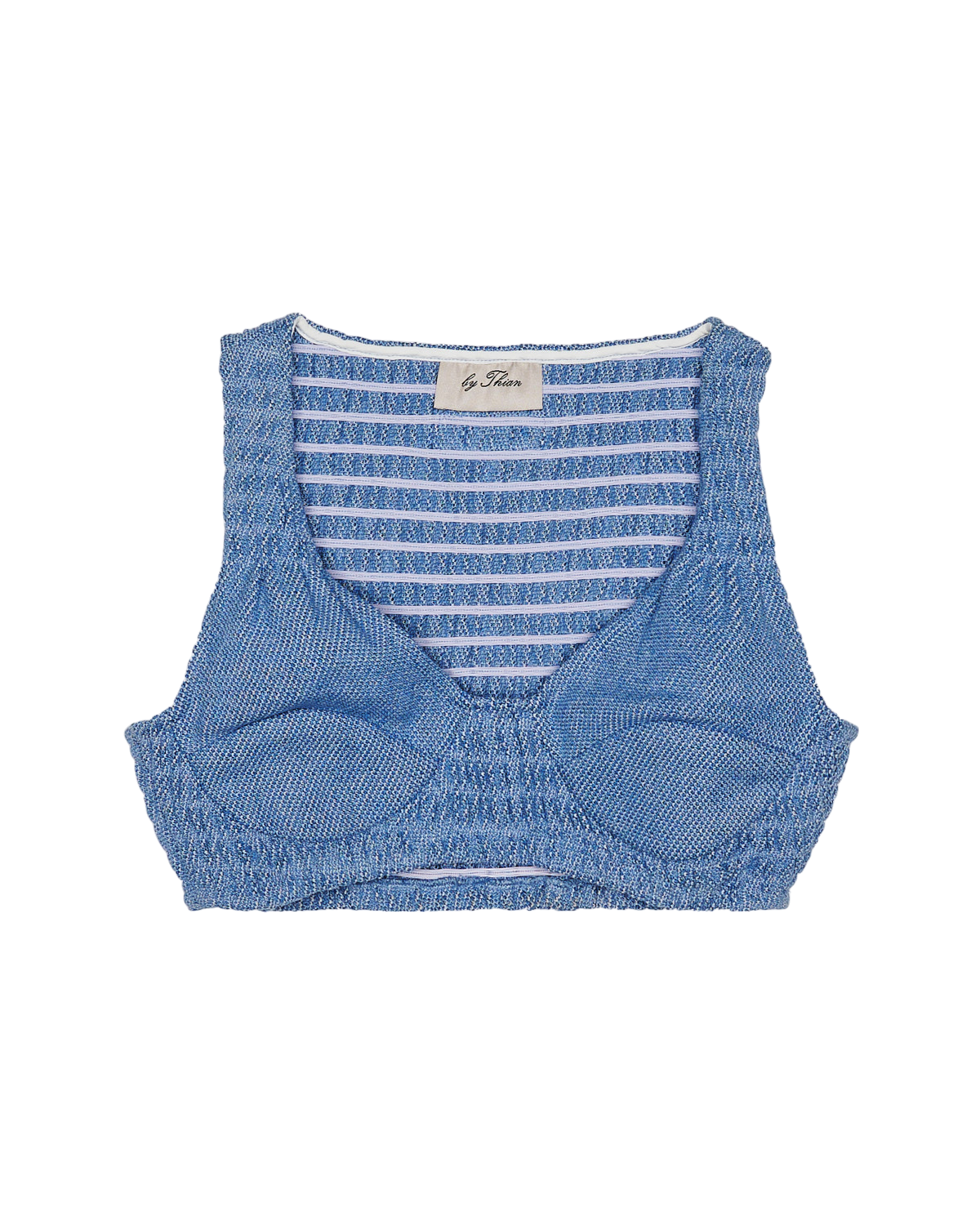 Denim Gather Crop Top