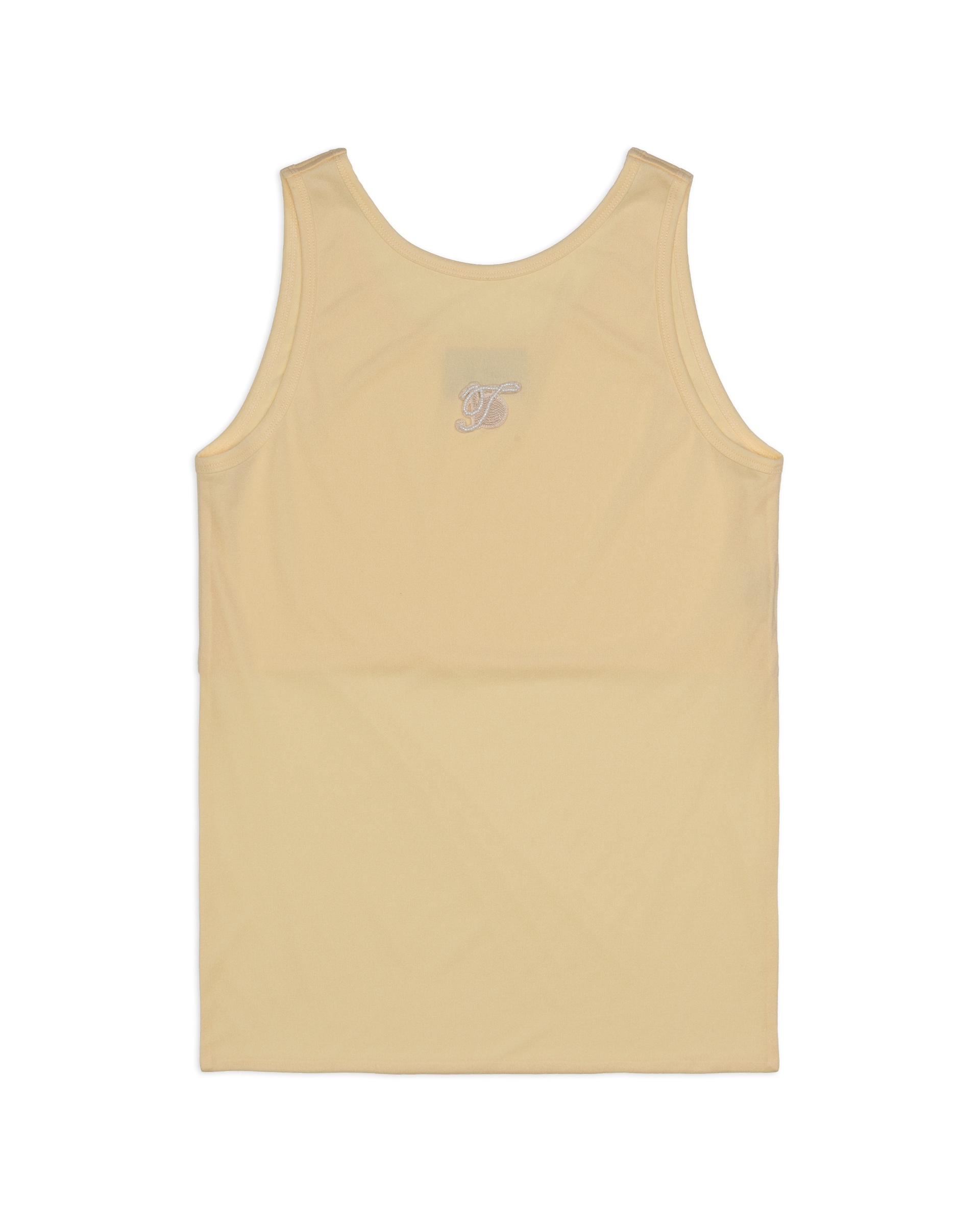 Long Front and Short Back Tank Top Yellow