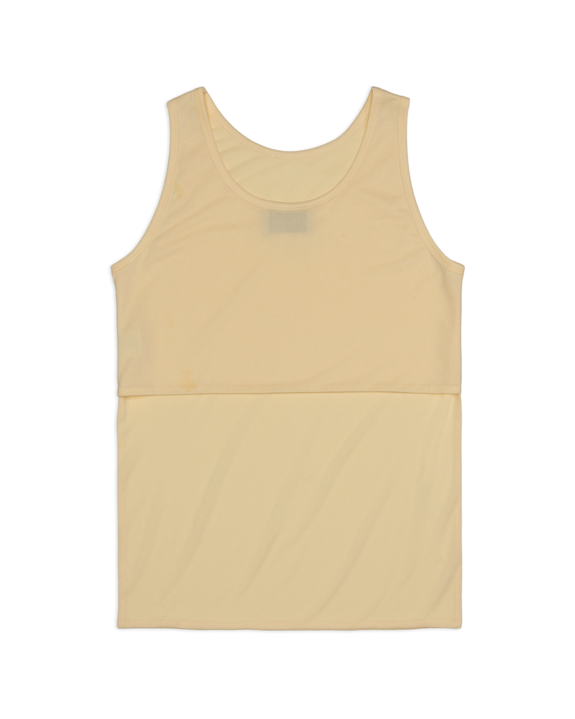 Long Front and Short Back Tank Top Yellow