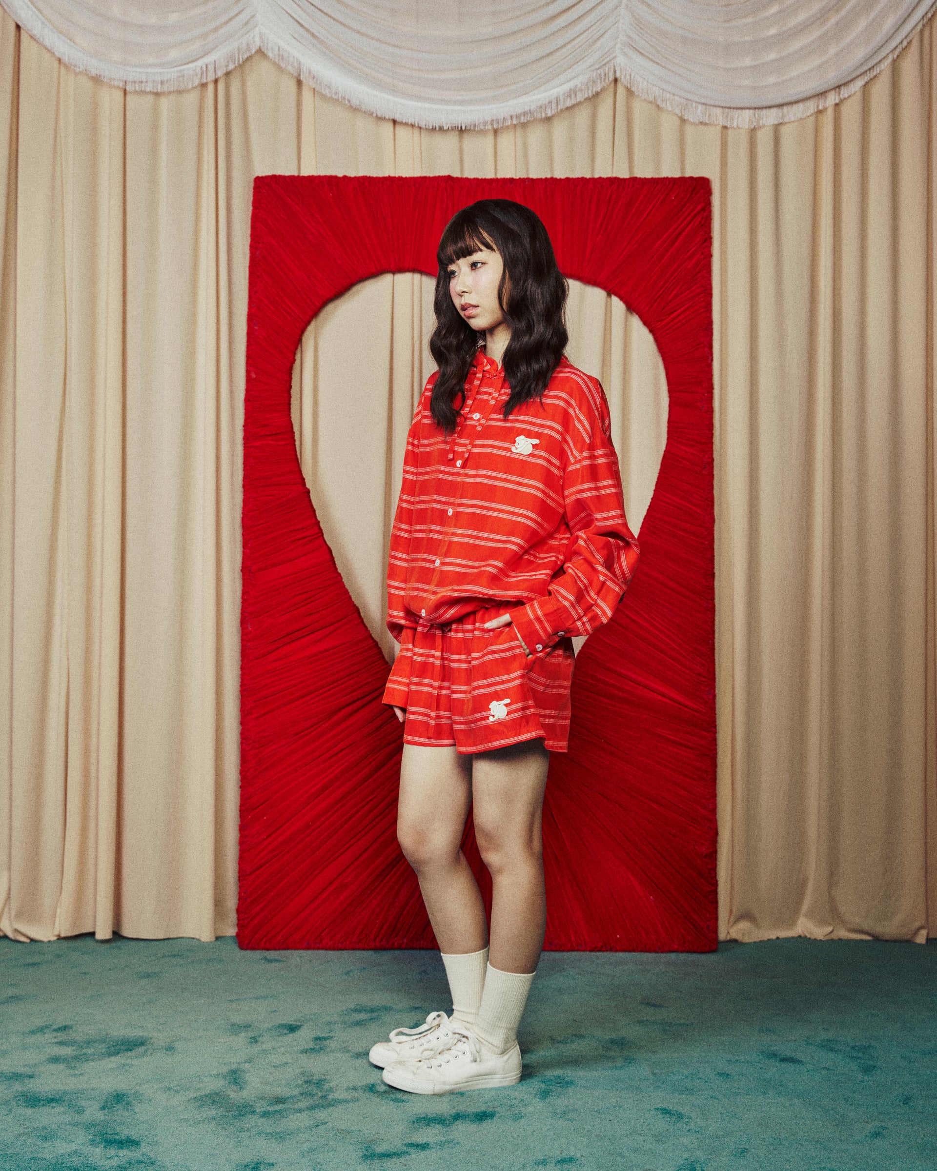 Women Sporty Soft Shorts Red