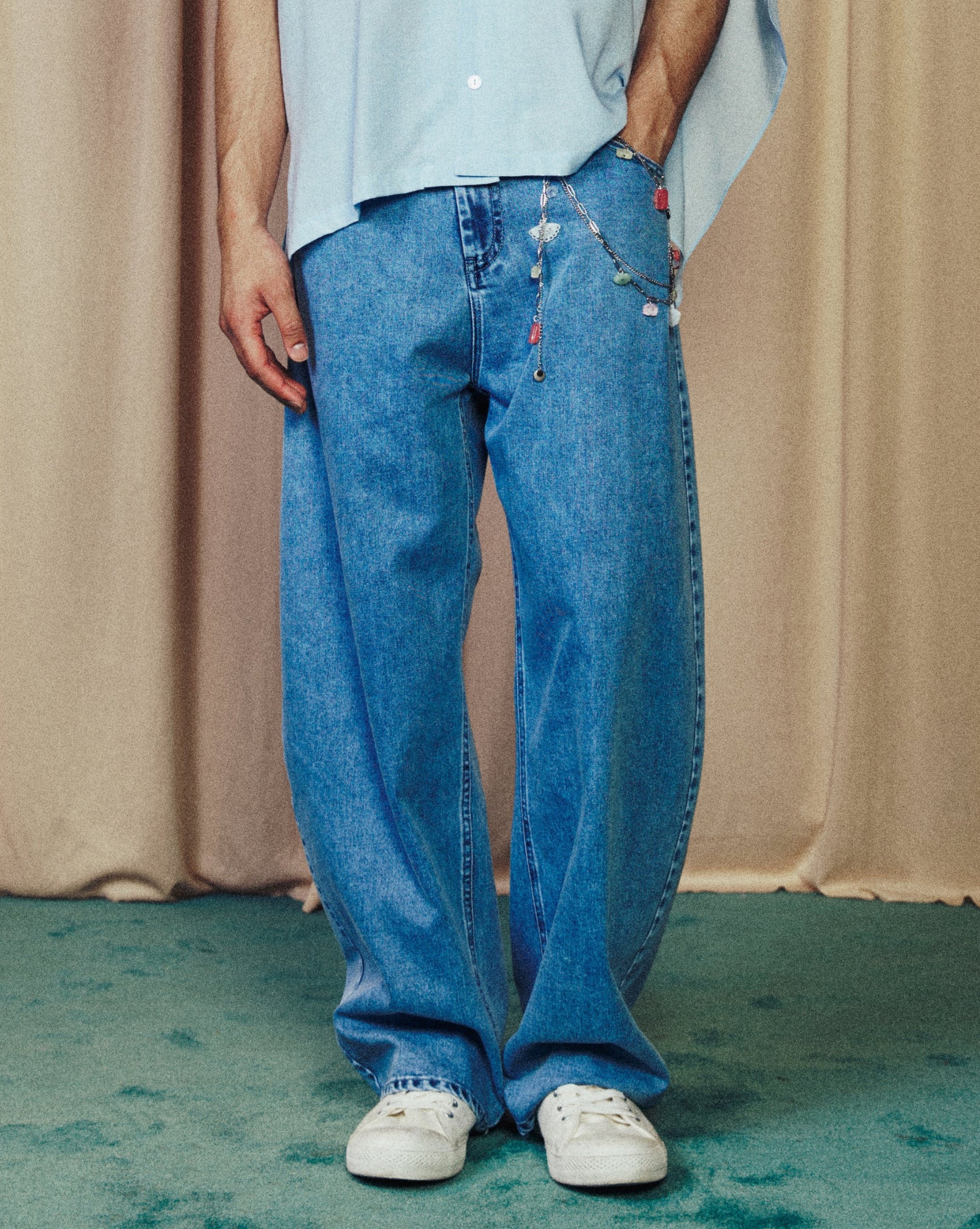Men Balloon Denim Pants