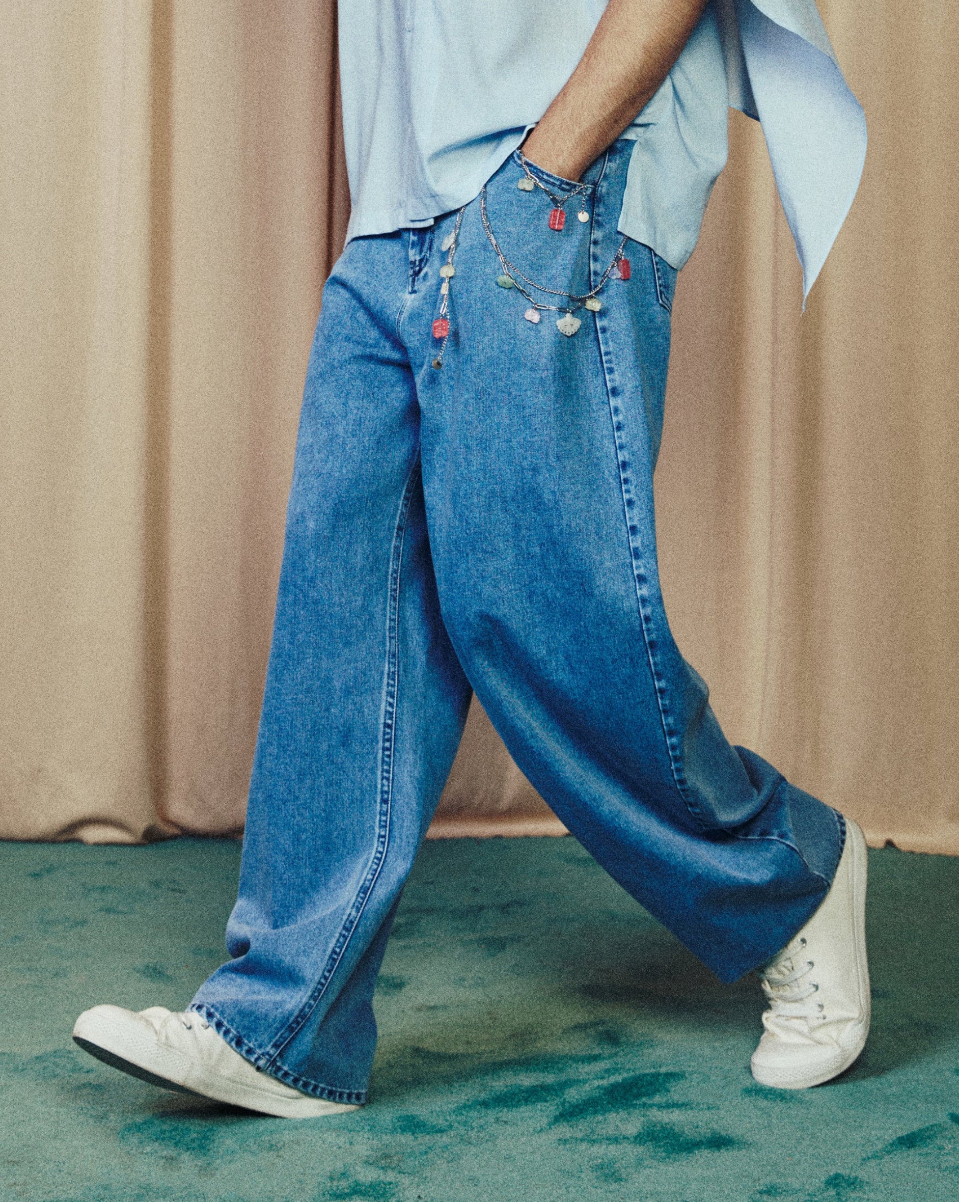 Men Balloon Denim Pants
