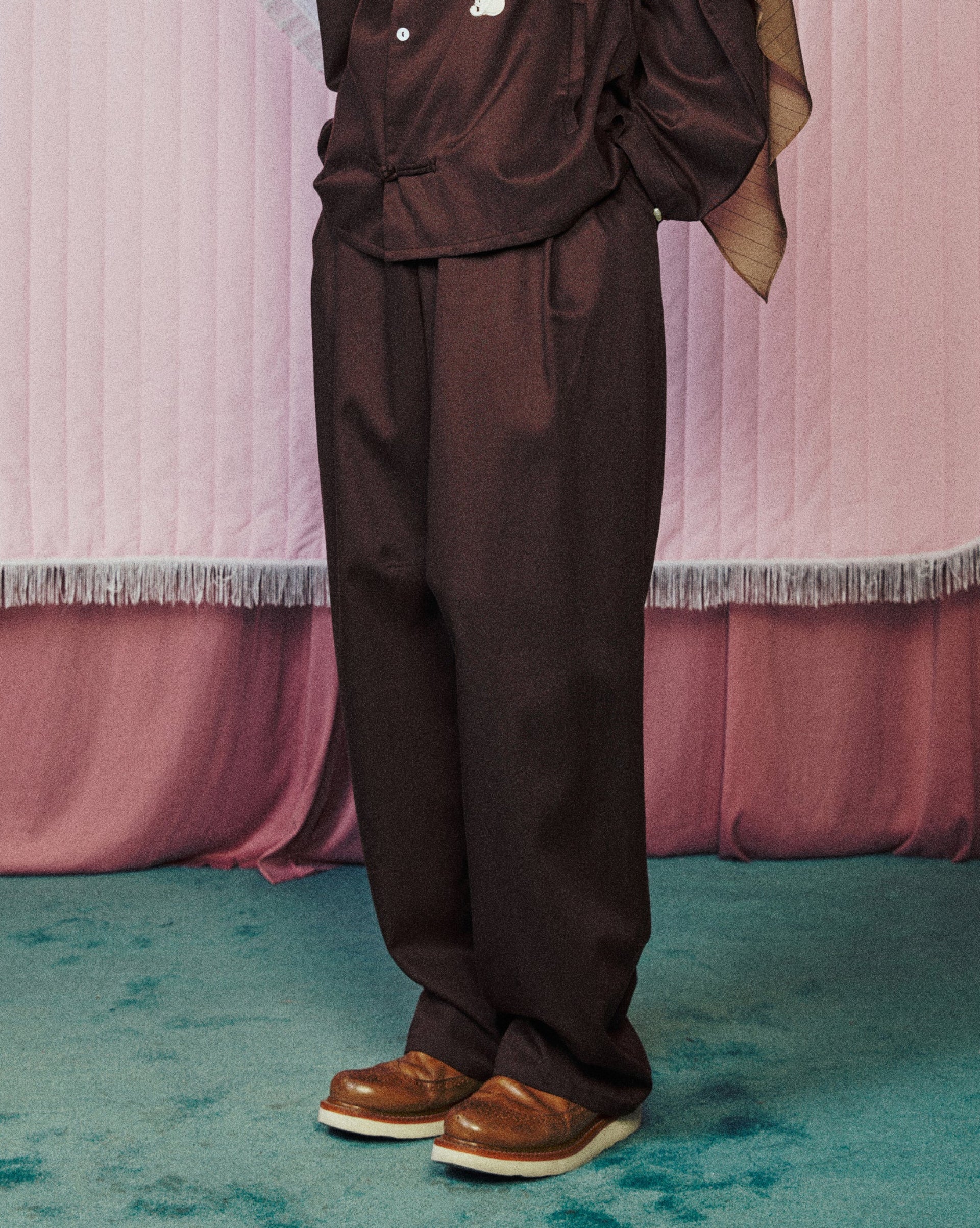 Men Lunar Long Pants Chocolate Brown