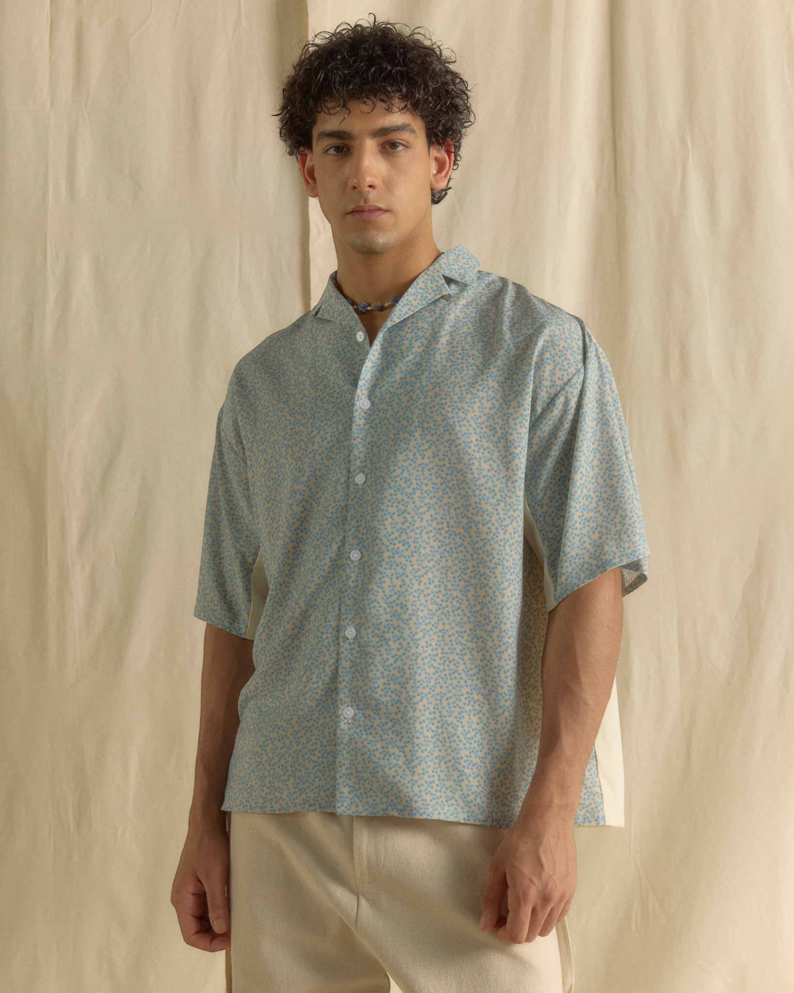 Floral Shirt Baby Blue