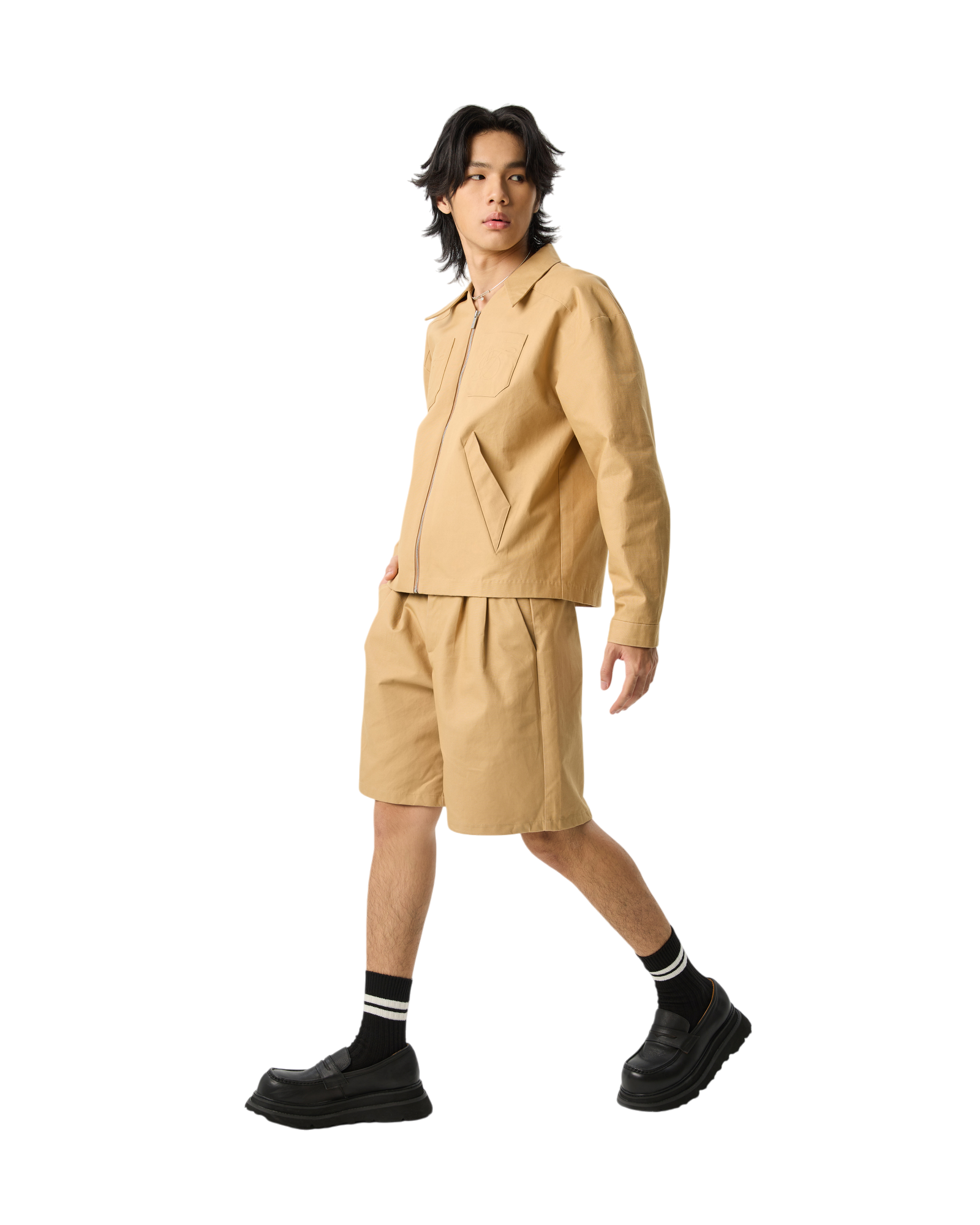 Men Hard Jacket Khaki