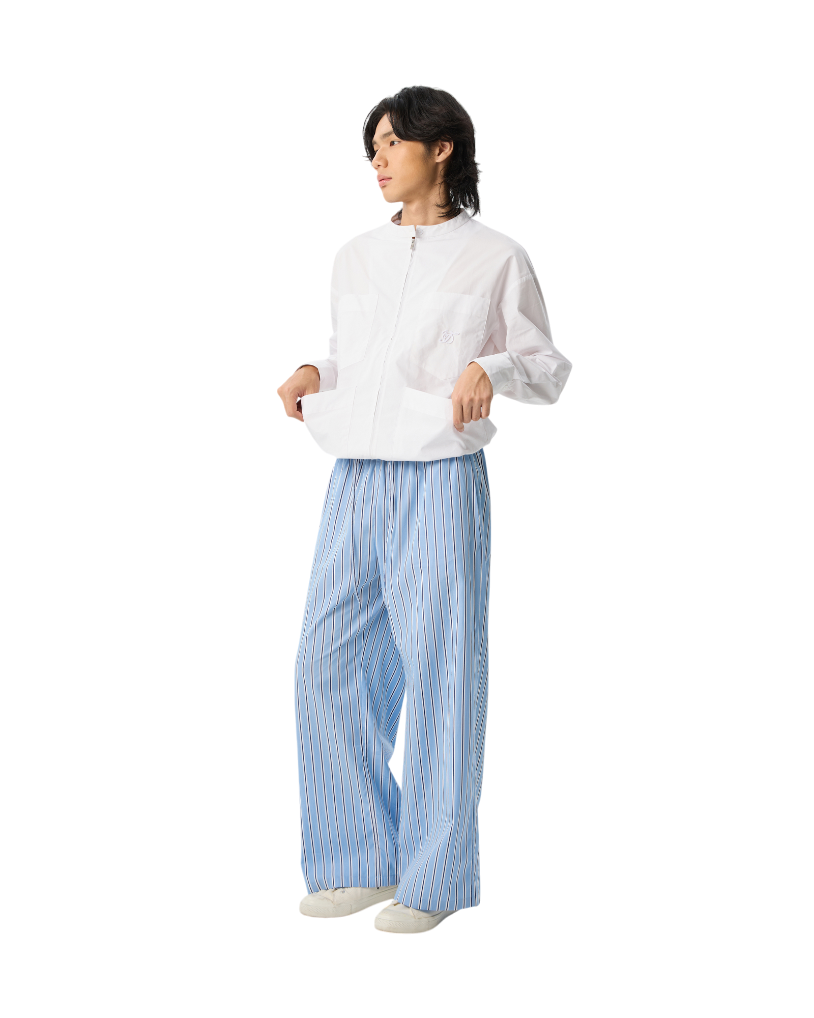 Unisex Shirt Jacket White