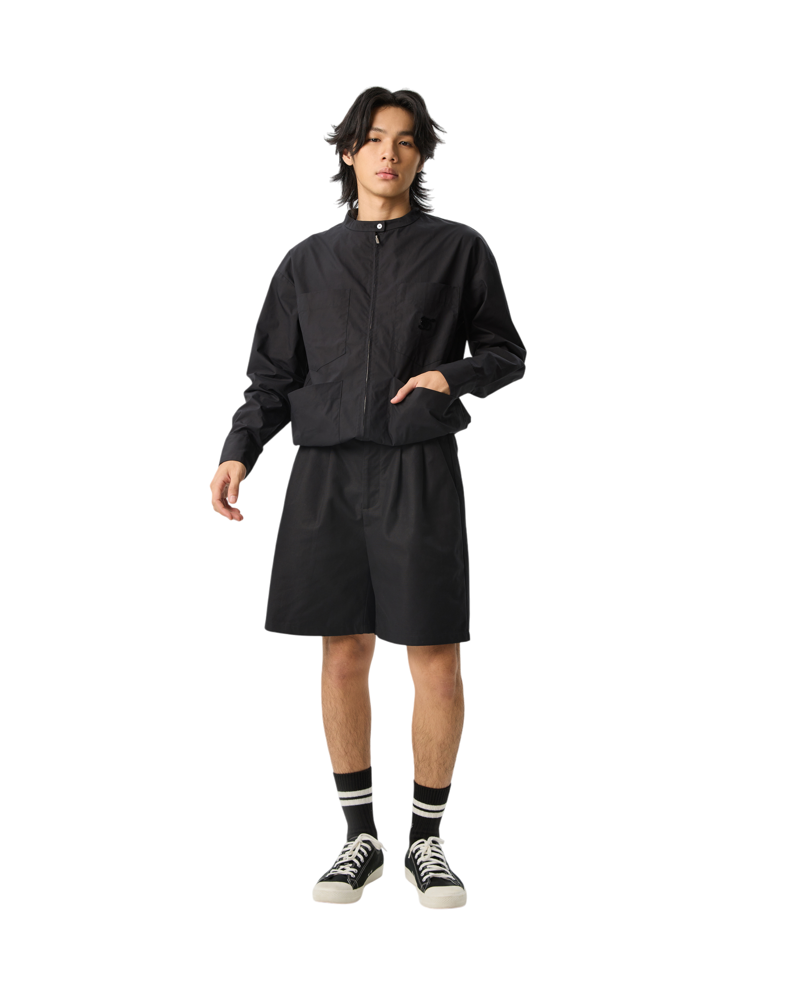 Unisex Shirt Jacket Black