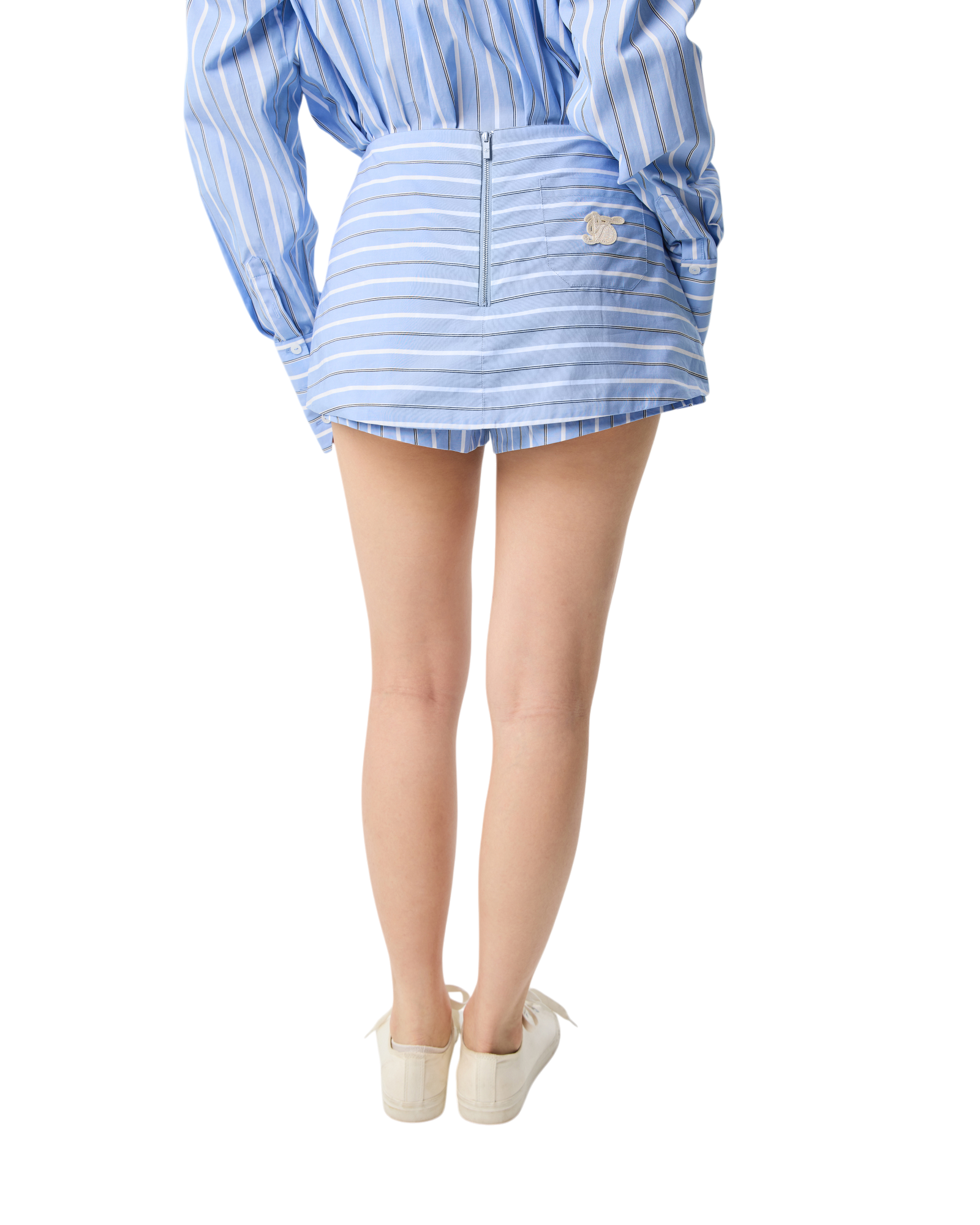 Stripe Cotton Skort Light Blue ( RESTOCK PRE-ORDER )