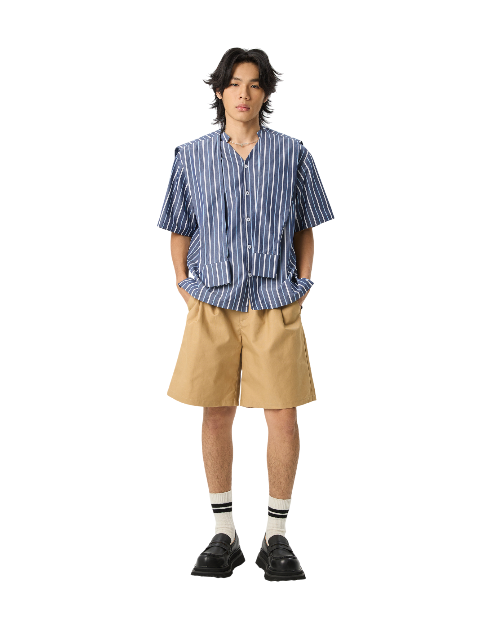 Unisex Lay Over Stripe Shirts