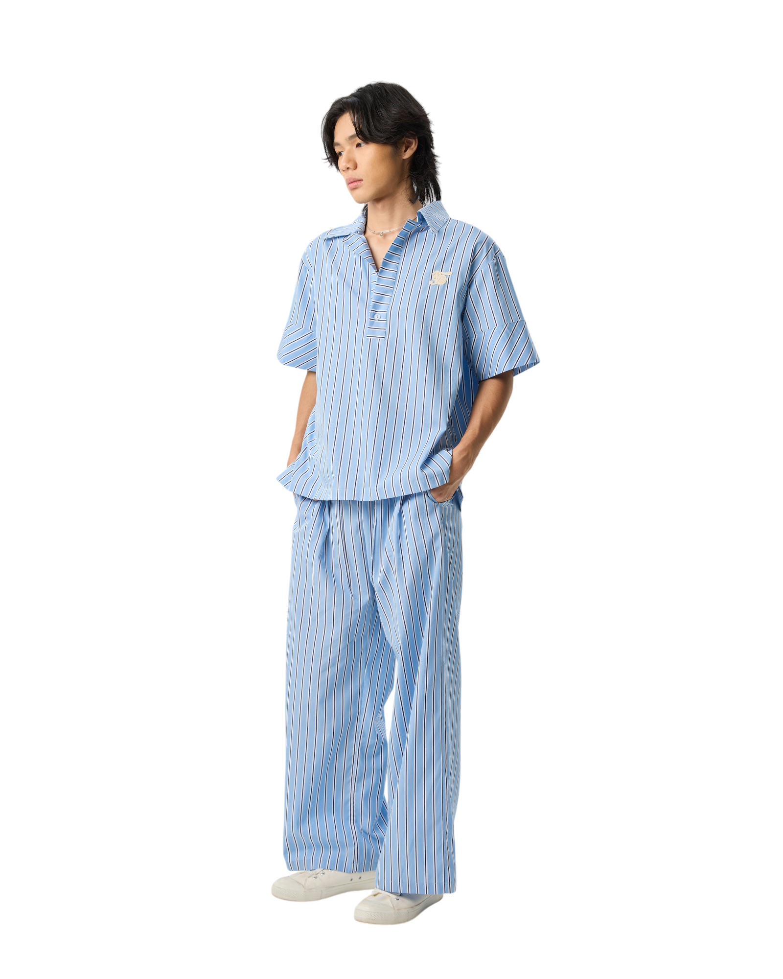 Unisex Striped Relaxed Shortsleeved Shirt